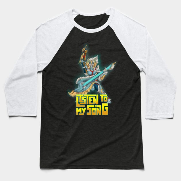 Listen my song Baseball T-Shirt by MinosArt